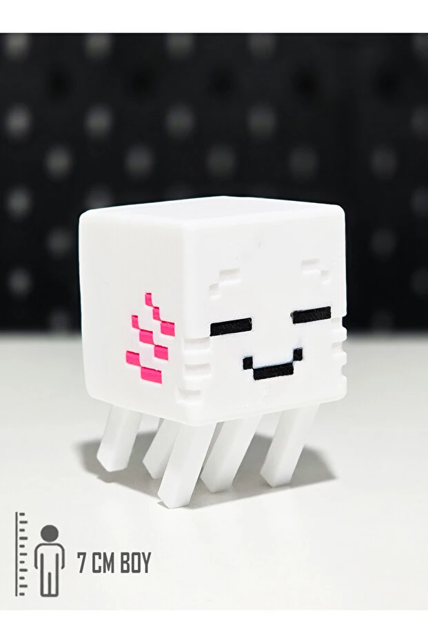 Minecraft Mutlu Ghast 7 Cm Karakter Figür Oyuncak - Yeni Güncelleme Minecraft Oyuncakları (1 ADET)