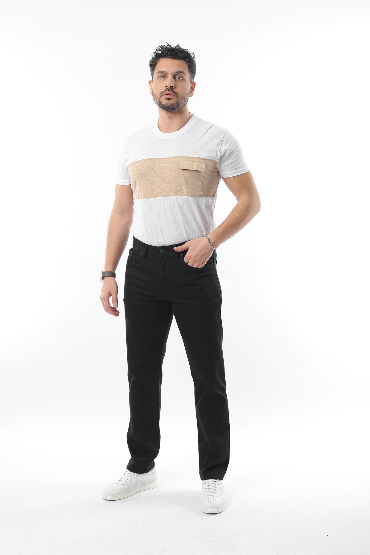 Erkek Siyah Slim Fit Kot Pantolon - Günlük & Şık Denim Jean