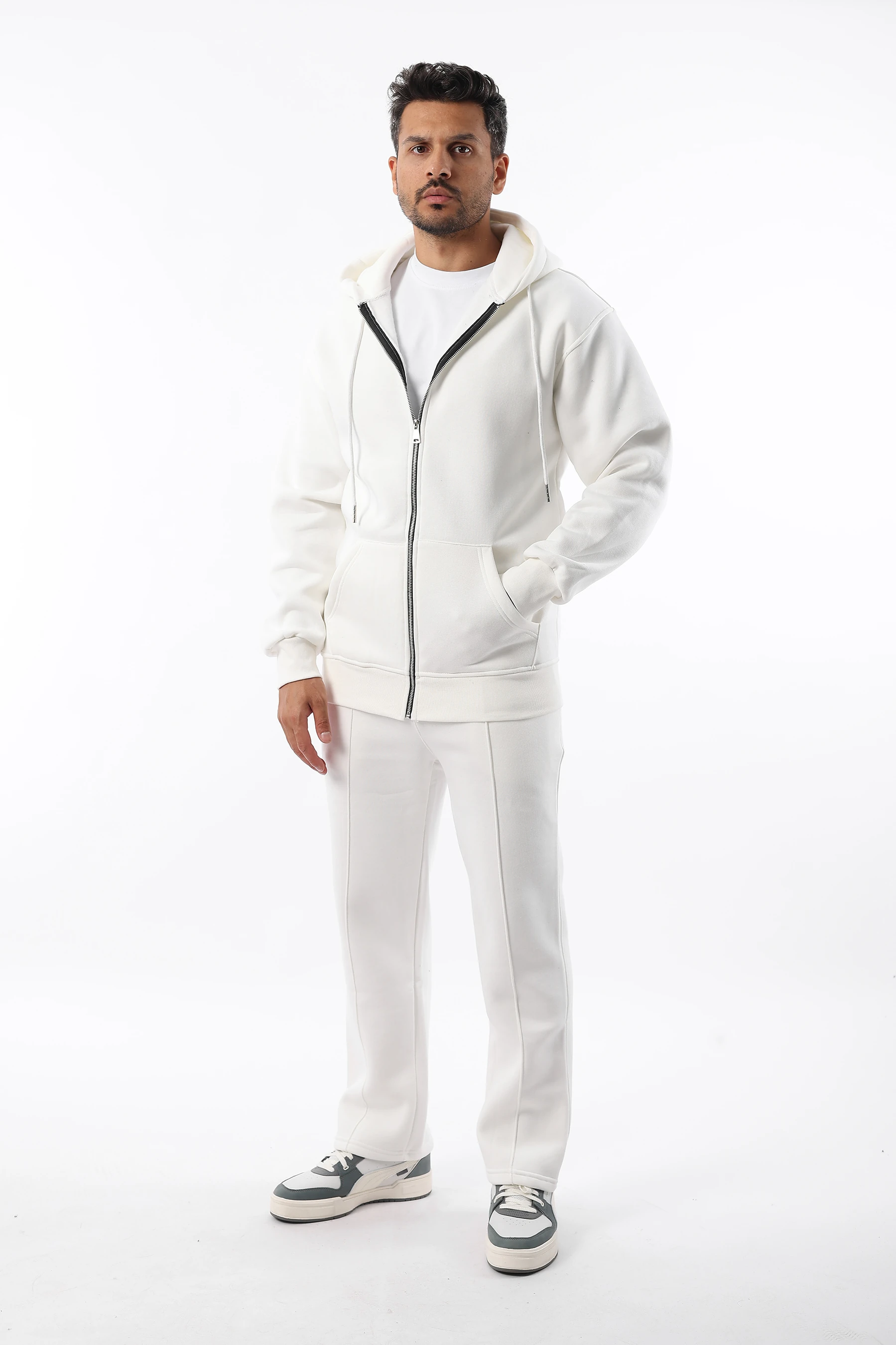 Erkek Rahat Kesim 3 İplik Şardonlu Pamuklu Yumuşak Baggy Eşofman Altı 1002