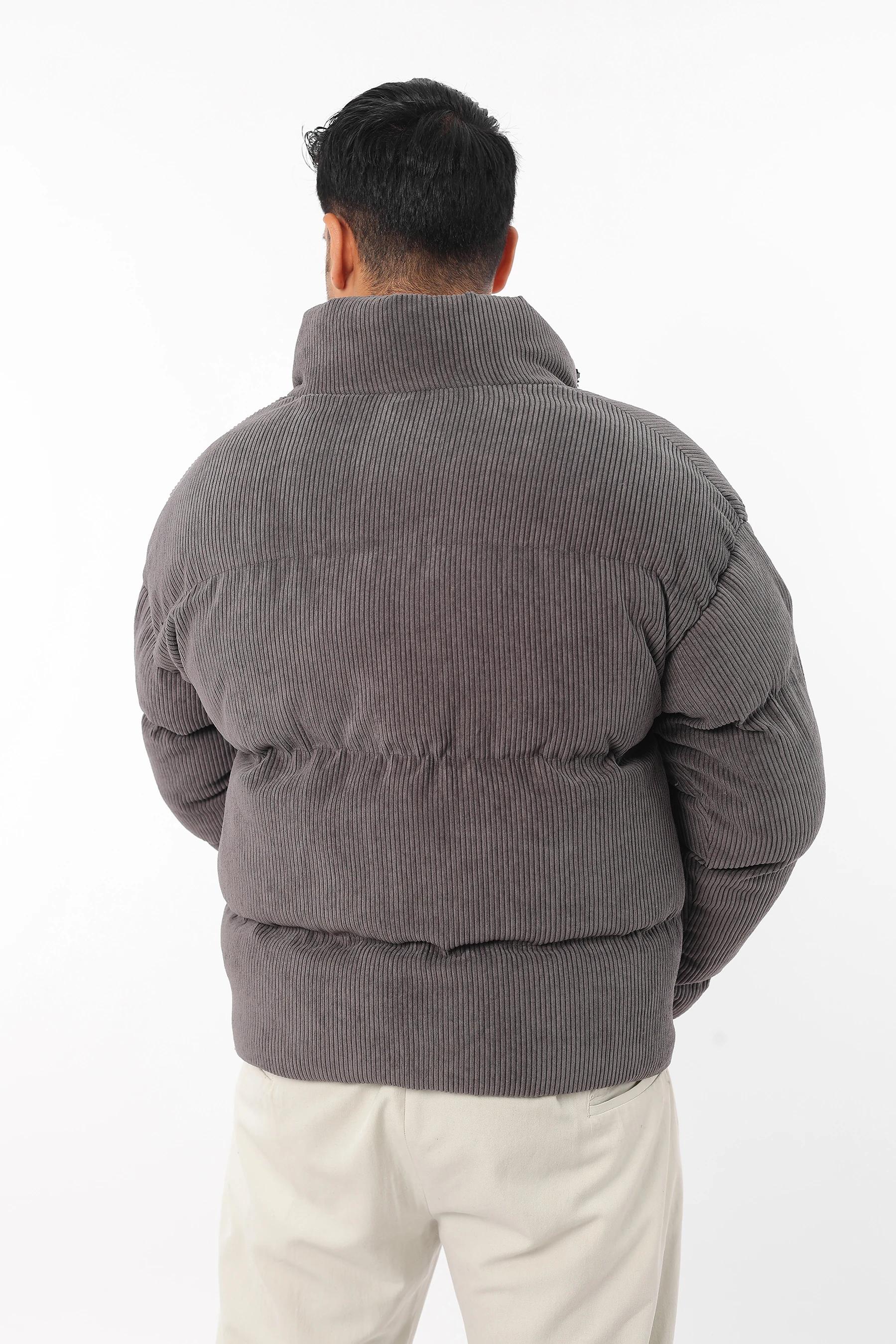 Erkek Şişme Sıkı Dolum Elyaf Kadife Fitilli Kalın Mont 1626