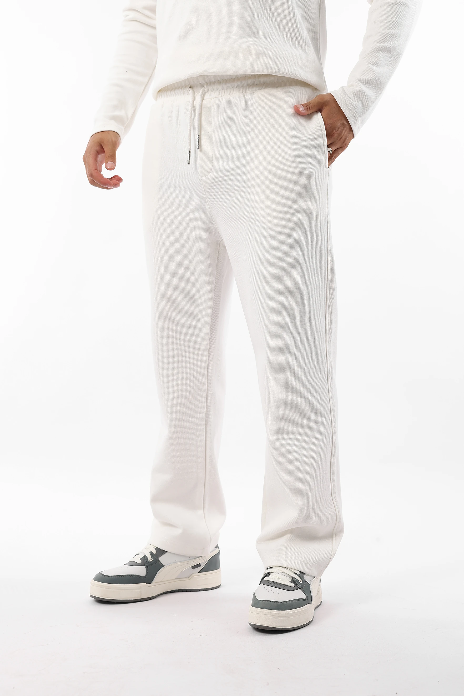 Erkek Rahat Kesim Pike Pamuklu Yumuşak Baggy Eşofman Altı 1056