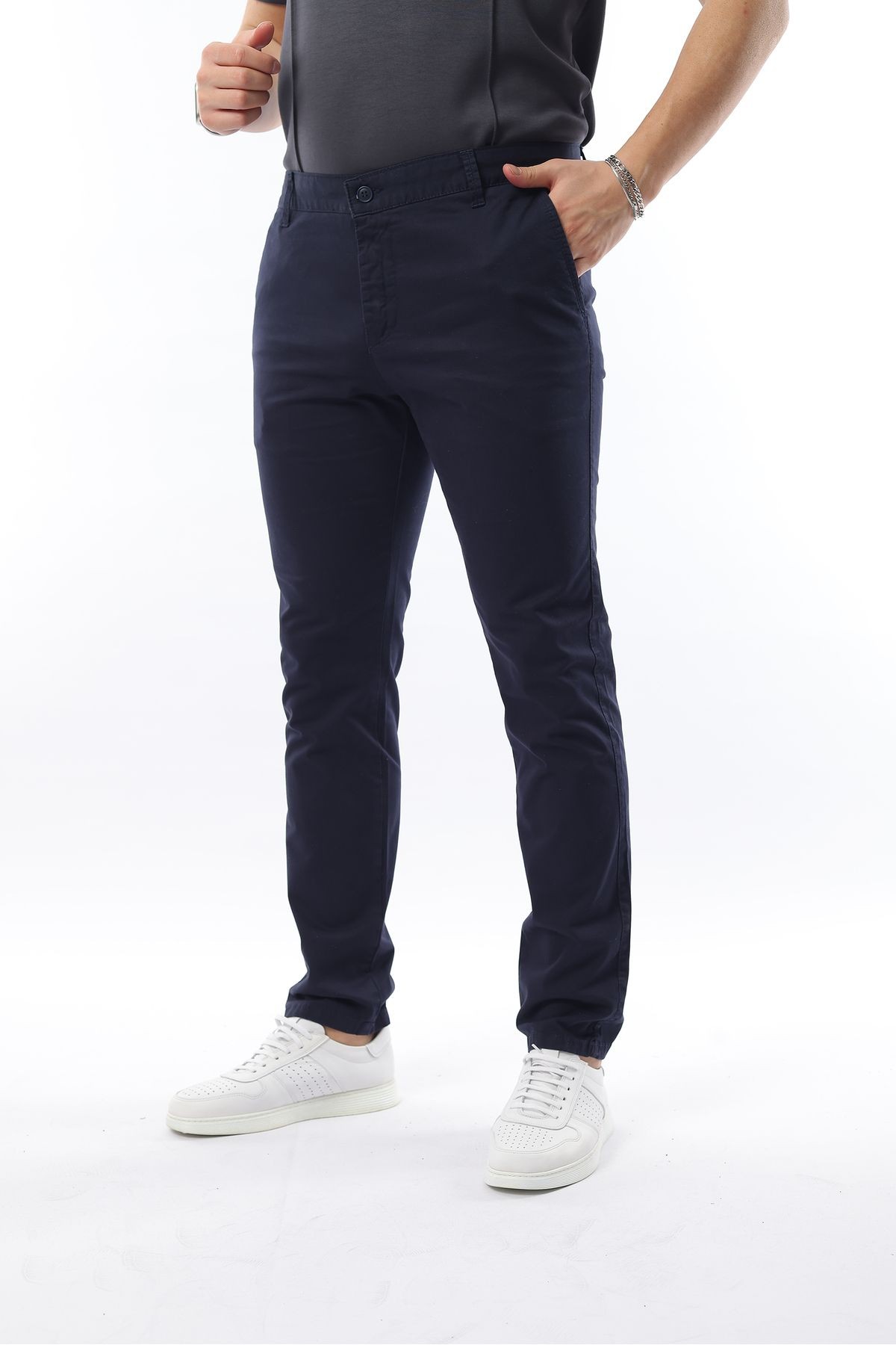 Casual Erkek Chino Pantolon - Şık ve Rahat - lacivert