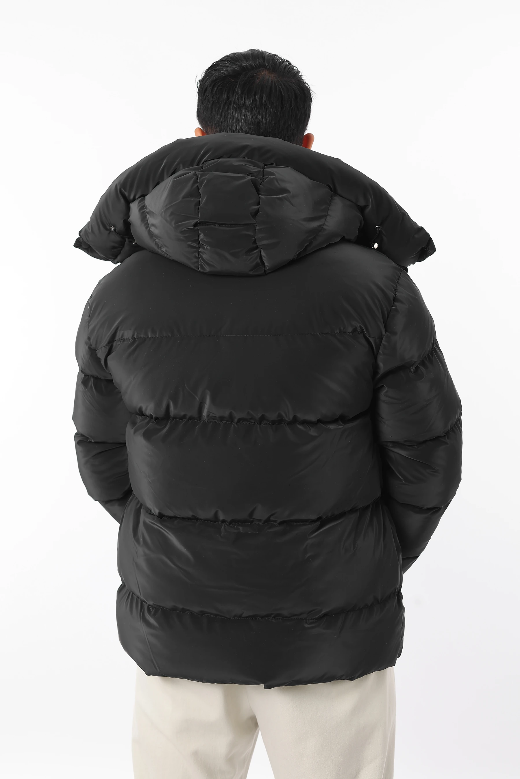 Erkek Şişme Yaka Kürklü Nova Kumaş Sıkı Elyaf Dolum Kalın Kışlık Mont 1555