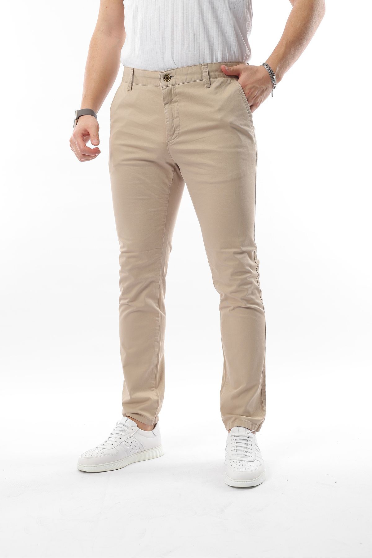 Casual Erkek Chino Pantolon - Şık ve Rahat - bej