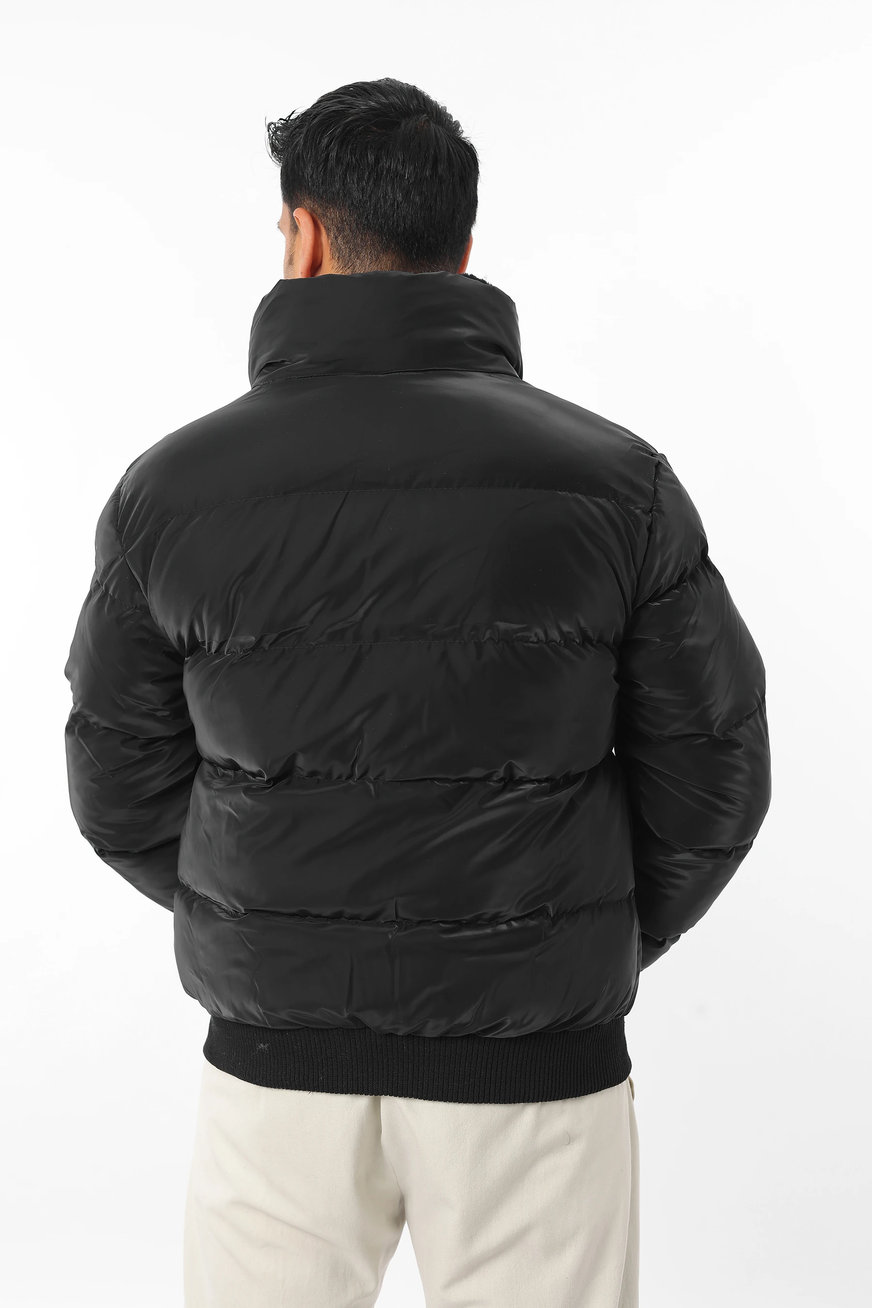 Erkek Şişme Sıkı Dolum Elyaf Soğu Geçirmez Kolu Ve Beli Lastikli Kalın Mont 1308