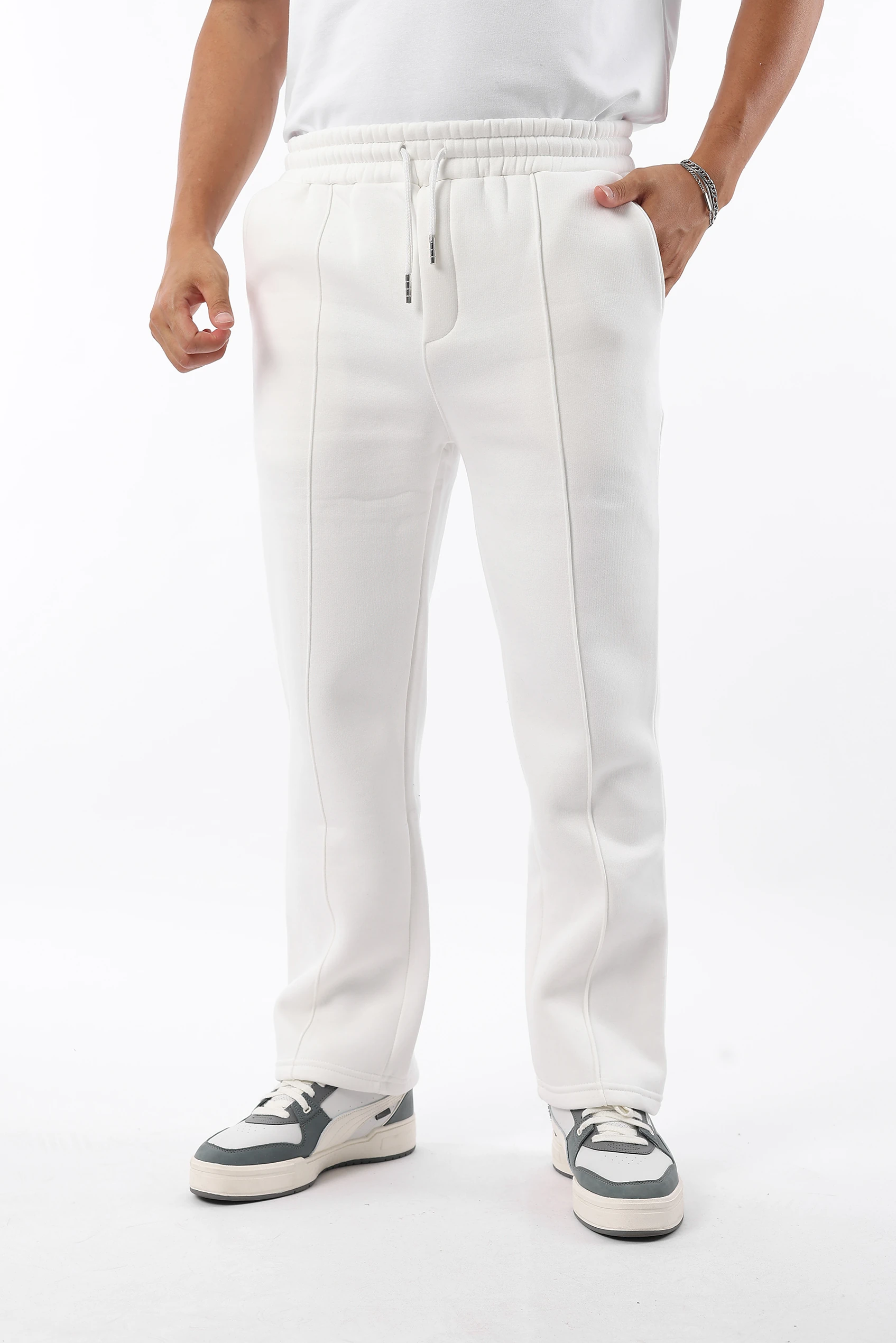 Erkek Rahat Kesim 3 İplik Şardonlu Pamuklu Yumuşak Baggy Eşofman Altı 1002