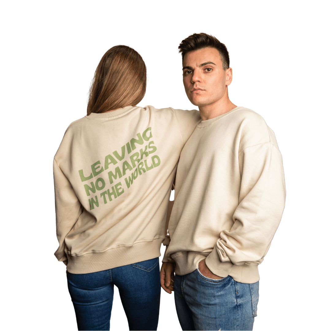 "Leaving No Marks" Oversize Organik Sweatshirt