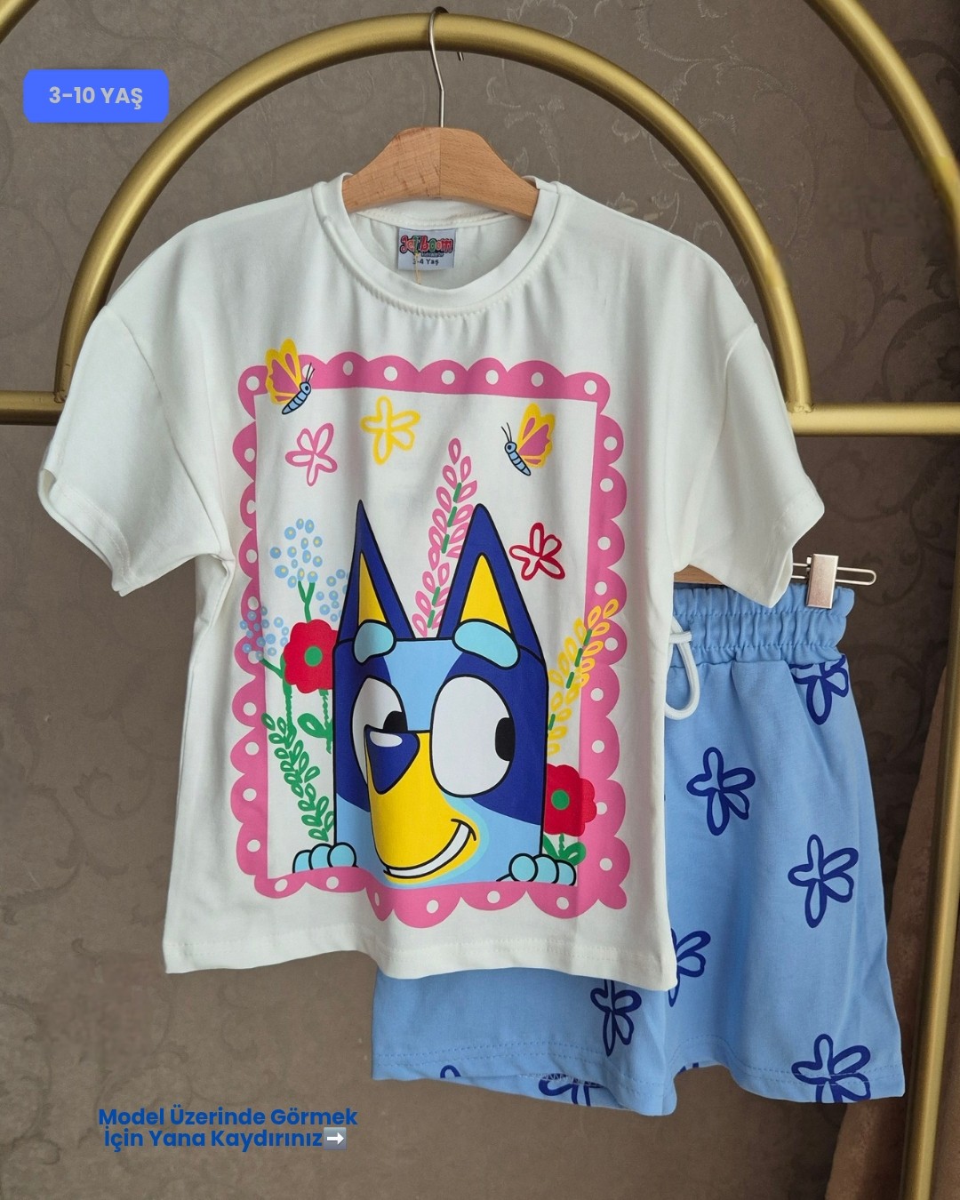 Bluey Karakter Baskılı Kız Çocuk Alt Üst Takım (3-10 Yaş)