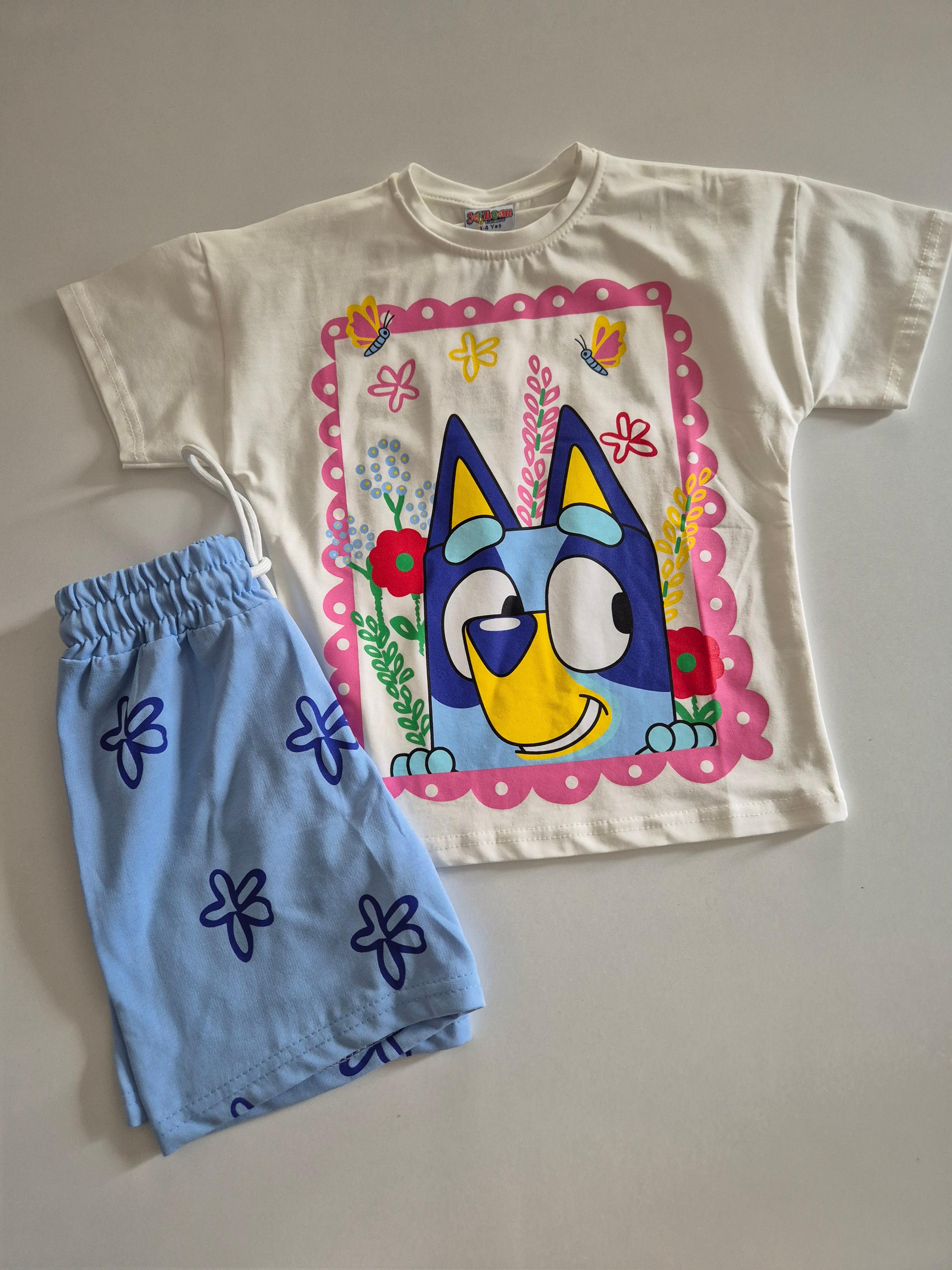 Bluey Karakter Baskılı Kız Çocuk Alt Üst Takım (3-10 Yaş)