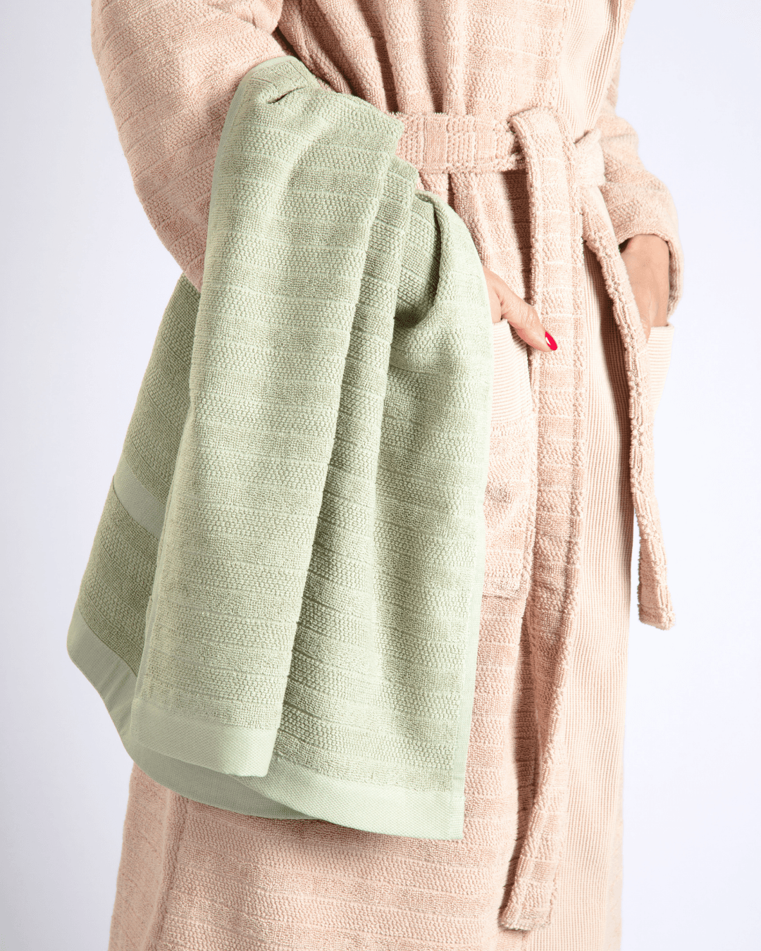 Vespera Sage Green Banyo Havlusu