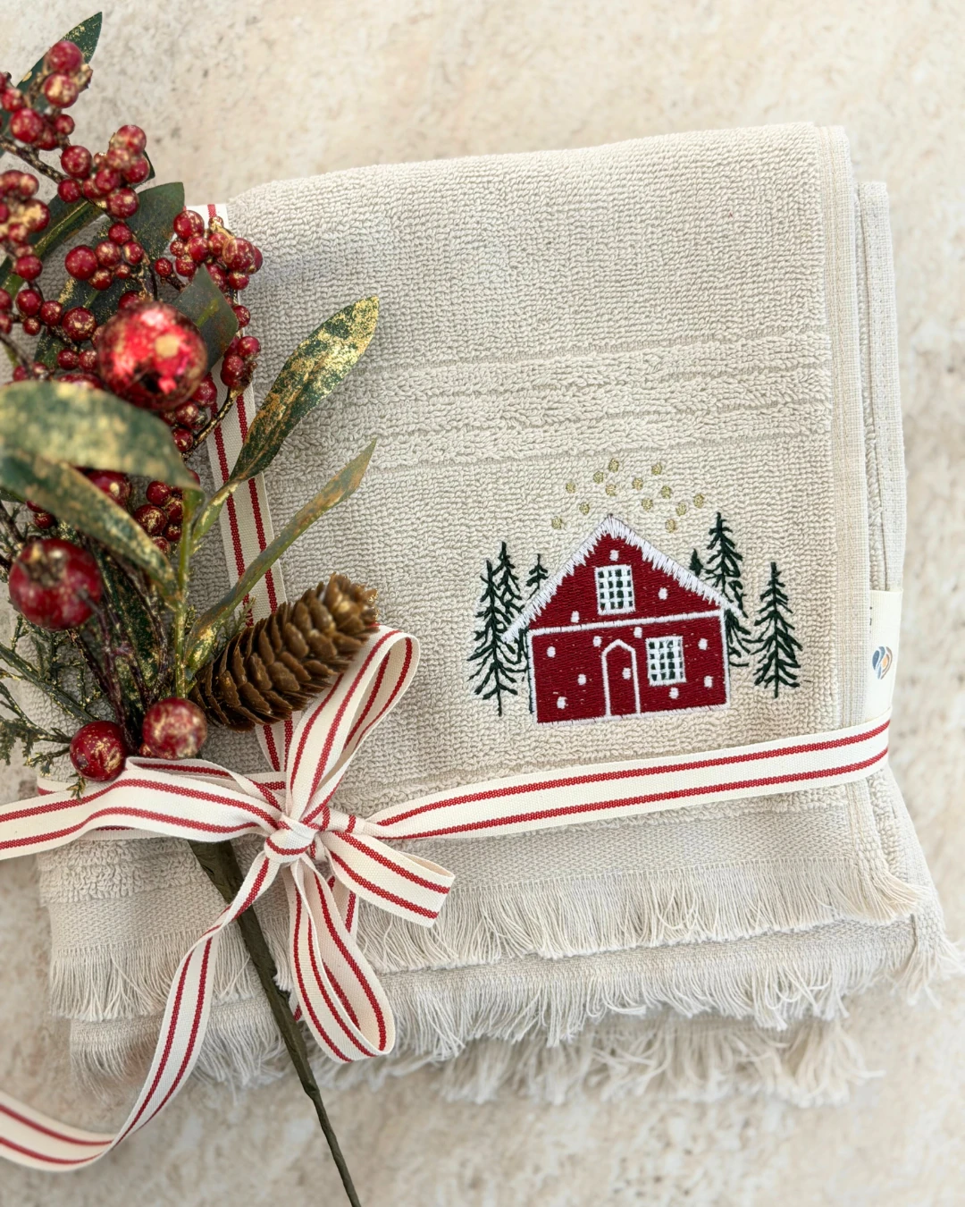 İndira Stone Yılbaşı Havlu Seti