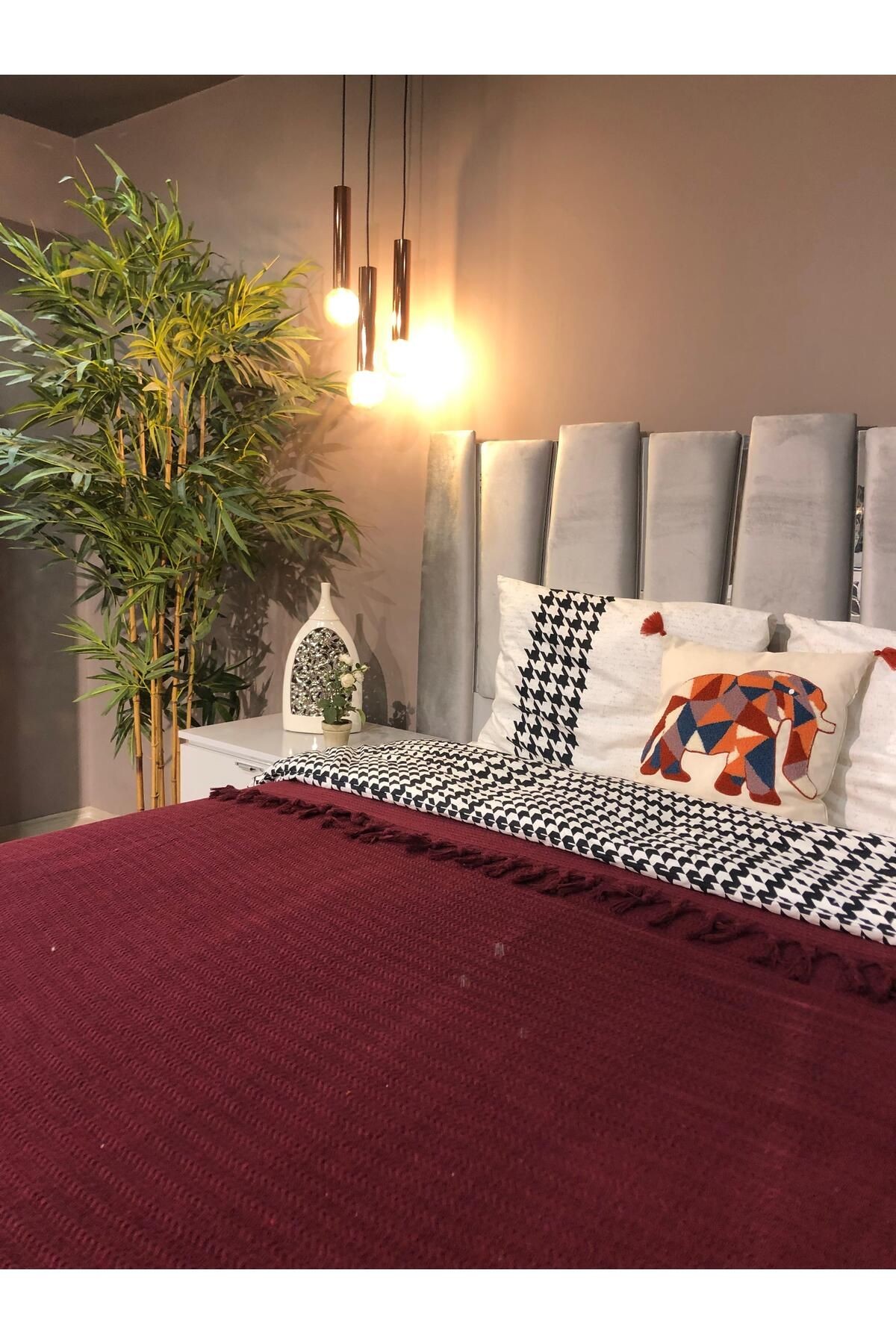 Verona Yatak Örtüsü,Pike 200*230 cm Bordo