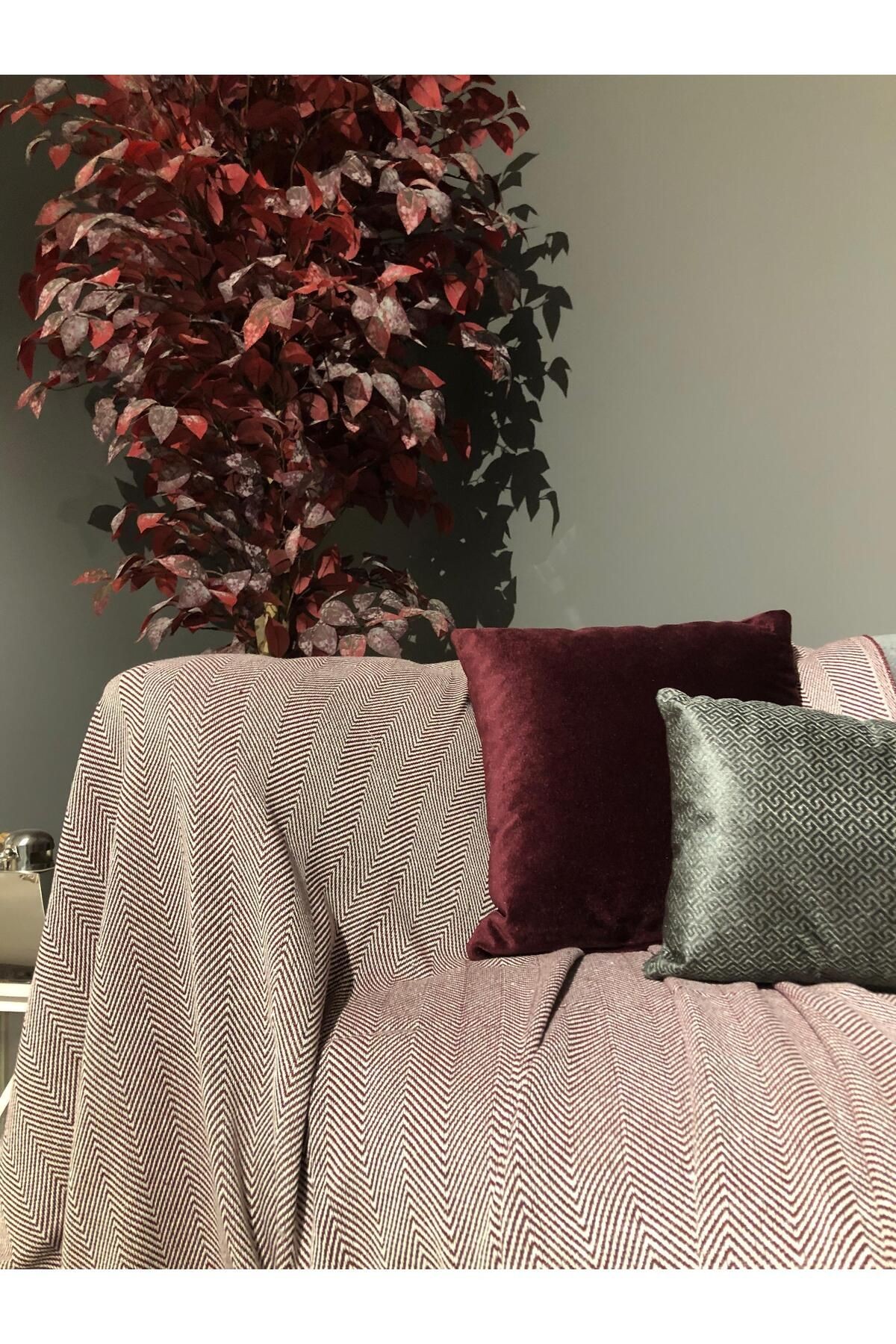 Balıksırtı Desen El Bağlama Koltuk Örtüsü 180*220 CM
