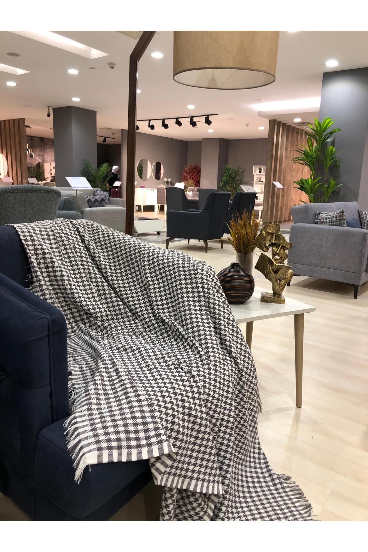 Kazayağı Desen Bağlamasız Koltuk Örtüsü 170*210 Cm