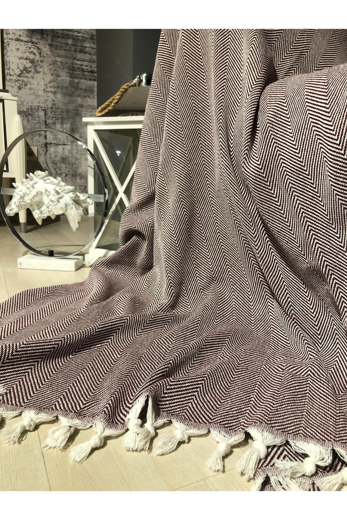 Balıksırtı Desen El Bağlama Koltuk Örtüsü 180*220 CM