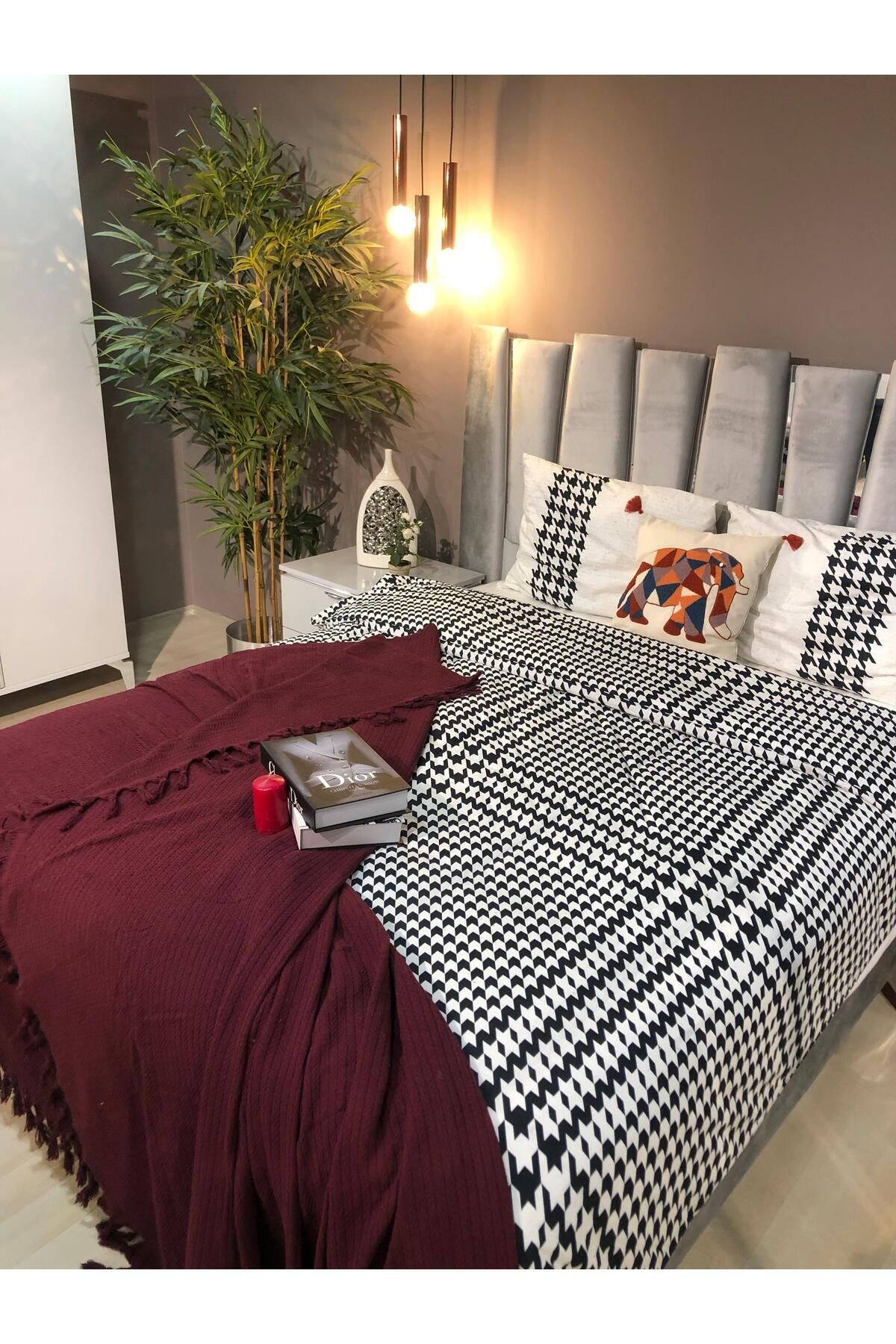 Verona Yatak Örtüsü,Pike 200*230 cm Bordo