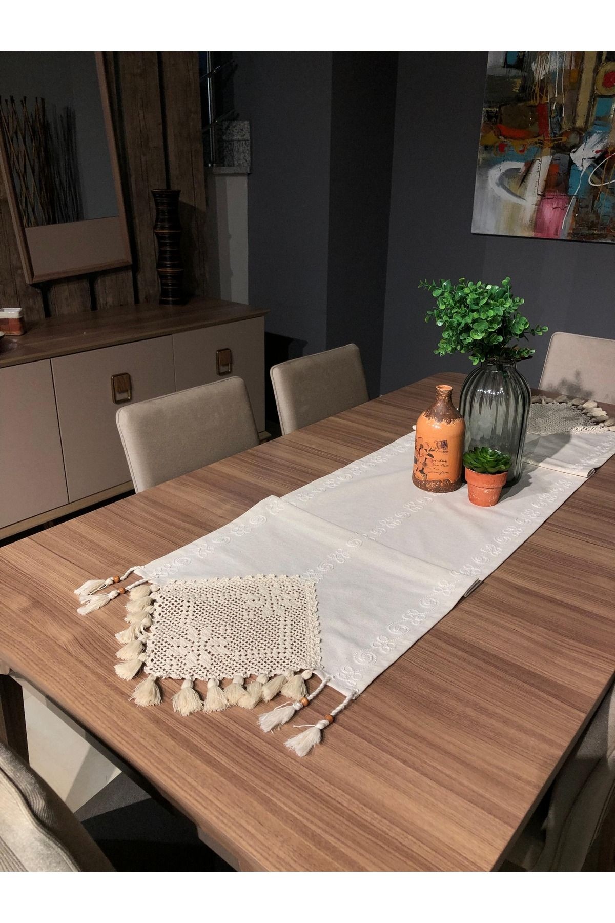 Naturel Dantelli Runner 45 x 145 cm