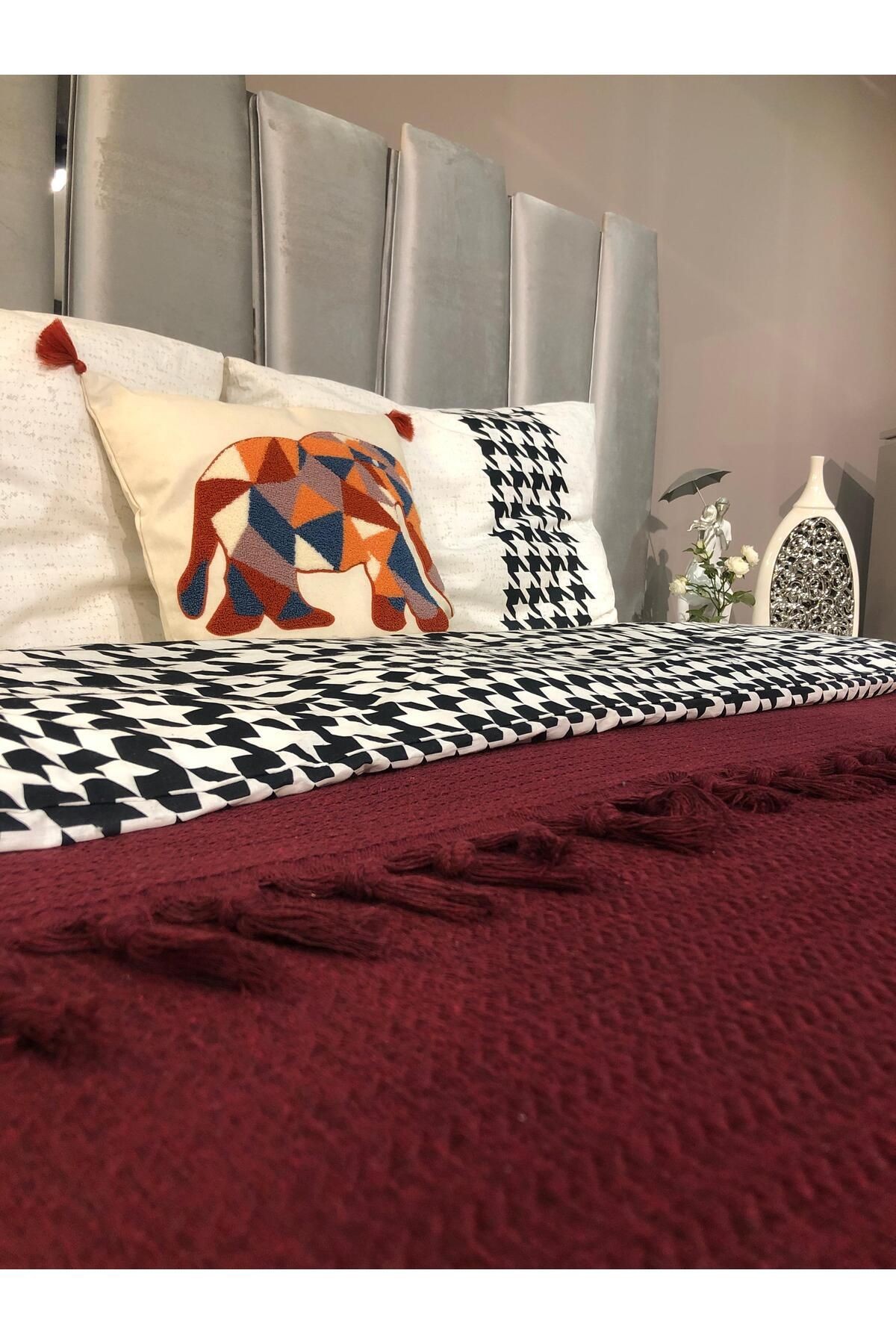 Verona Yatak Örtüsü,Pike 200*230 cm Bordo