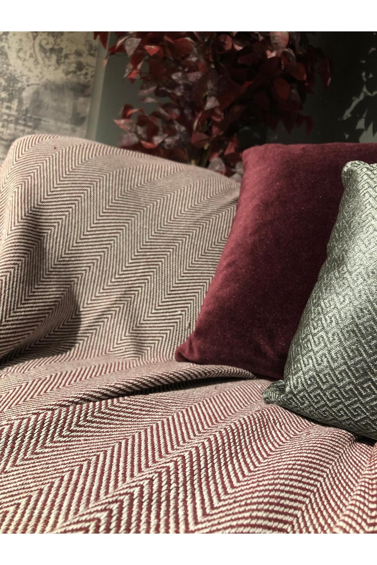 Balıksırtı Desen El Bağlama Koltuk Örtüsü 180*220 CM