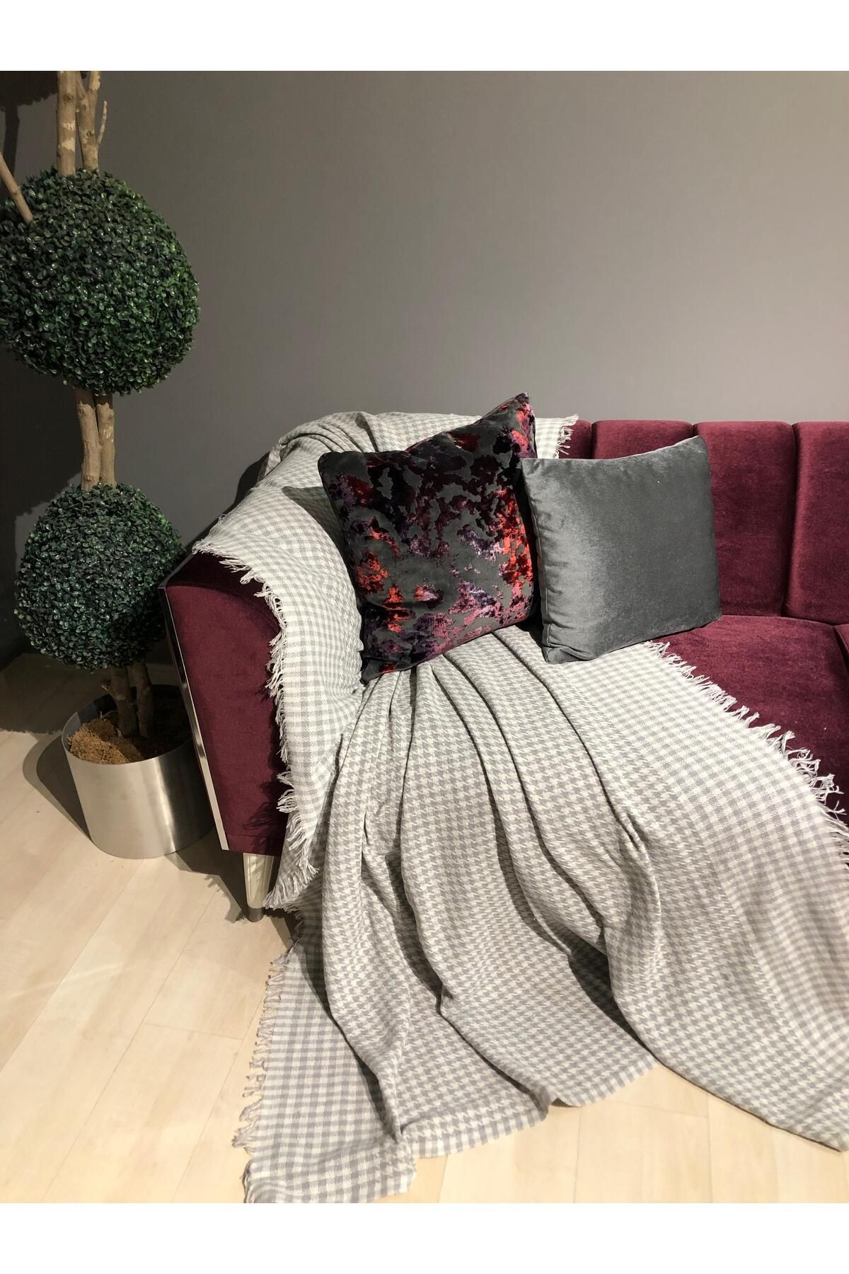 Kazayağı Desen Bağlamasız Koltuk Örtüsü 170*210 Cm