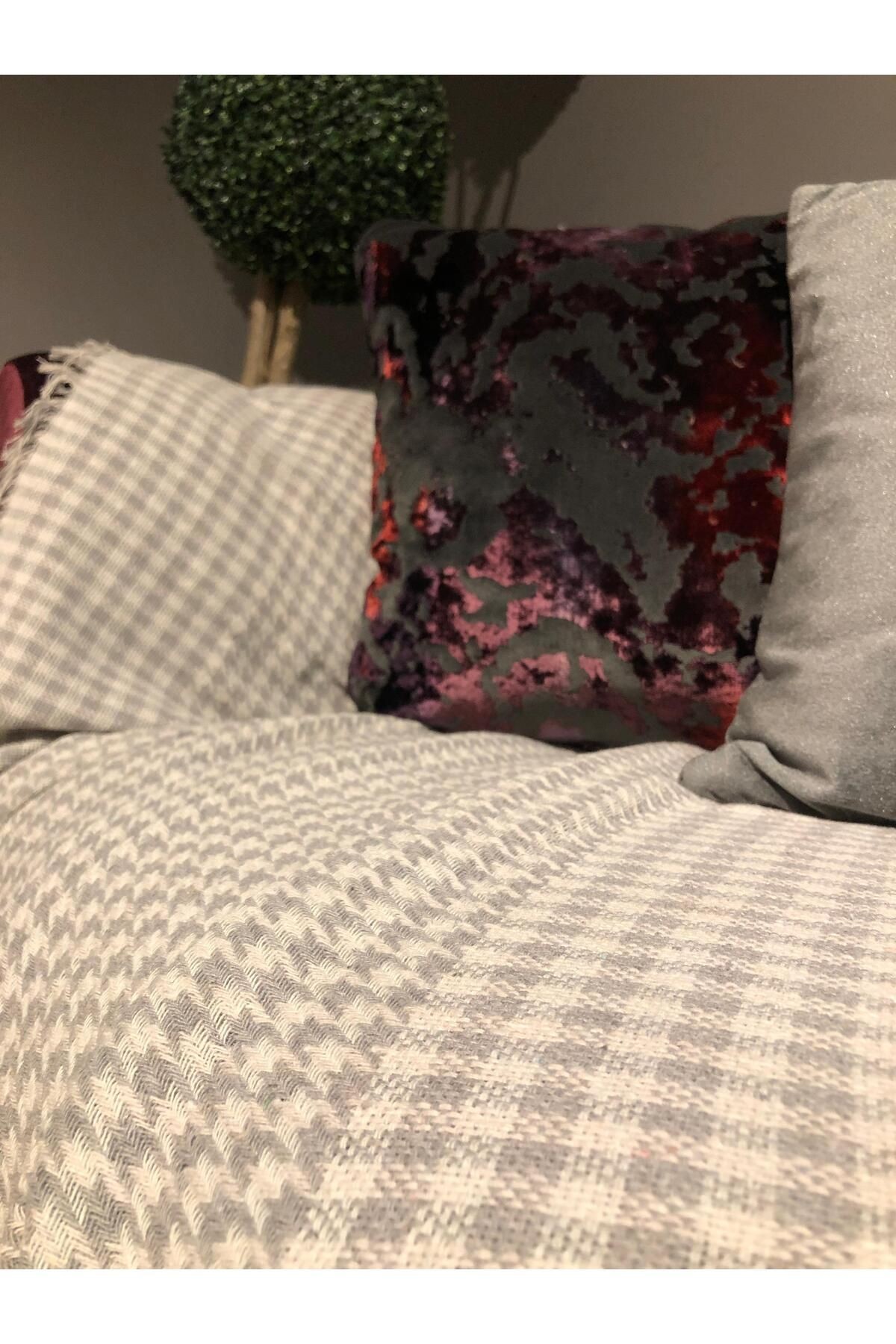 Kazayağı Desen Bağlamasız Koltuk Örtüsü 170*210 Cm