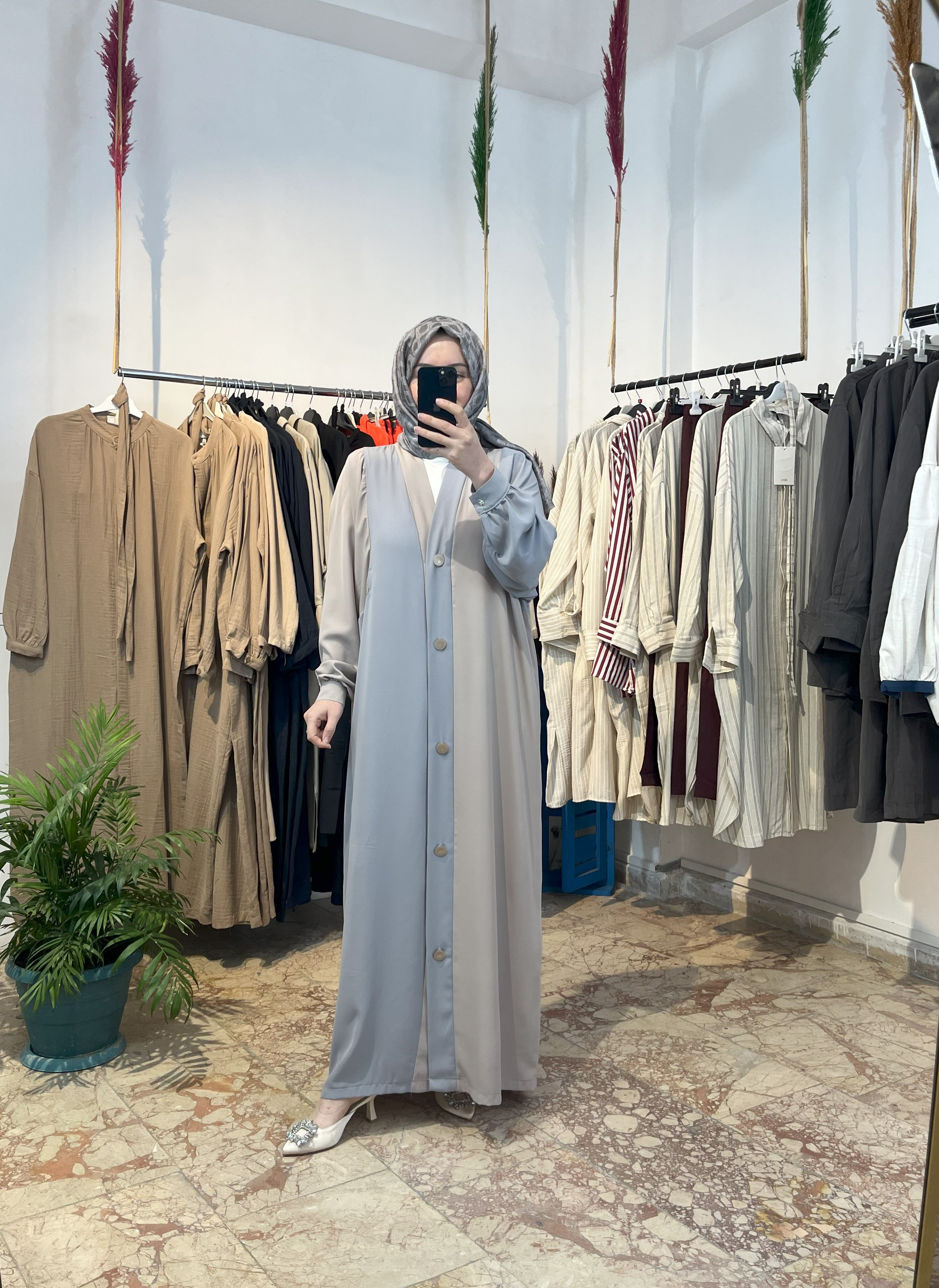 Pira abaya/ferace - gri-kumbeji