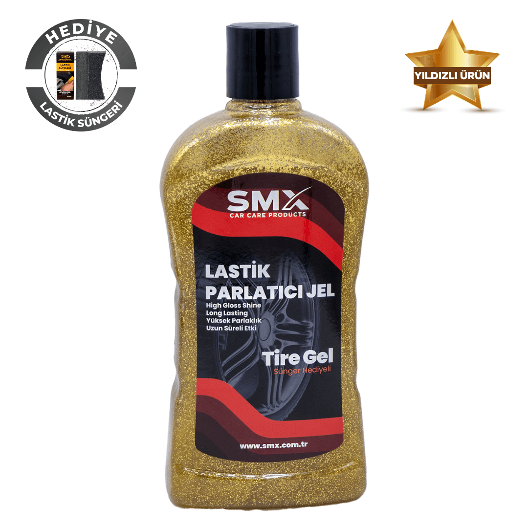 Simli Jel Lastik Parlatıcı 500 Ml + Sünger Hediye