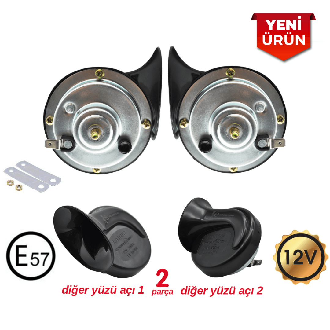 Korna 12V Süper Dadat Korna Seti, 2’li, Tek Fişli, Belgeli BR2751565