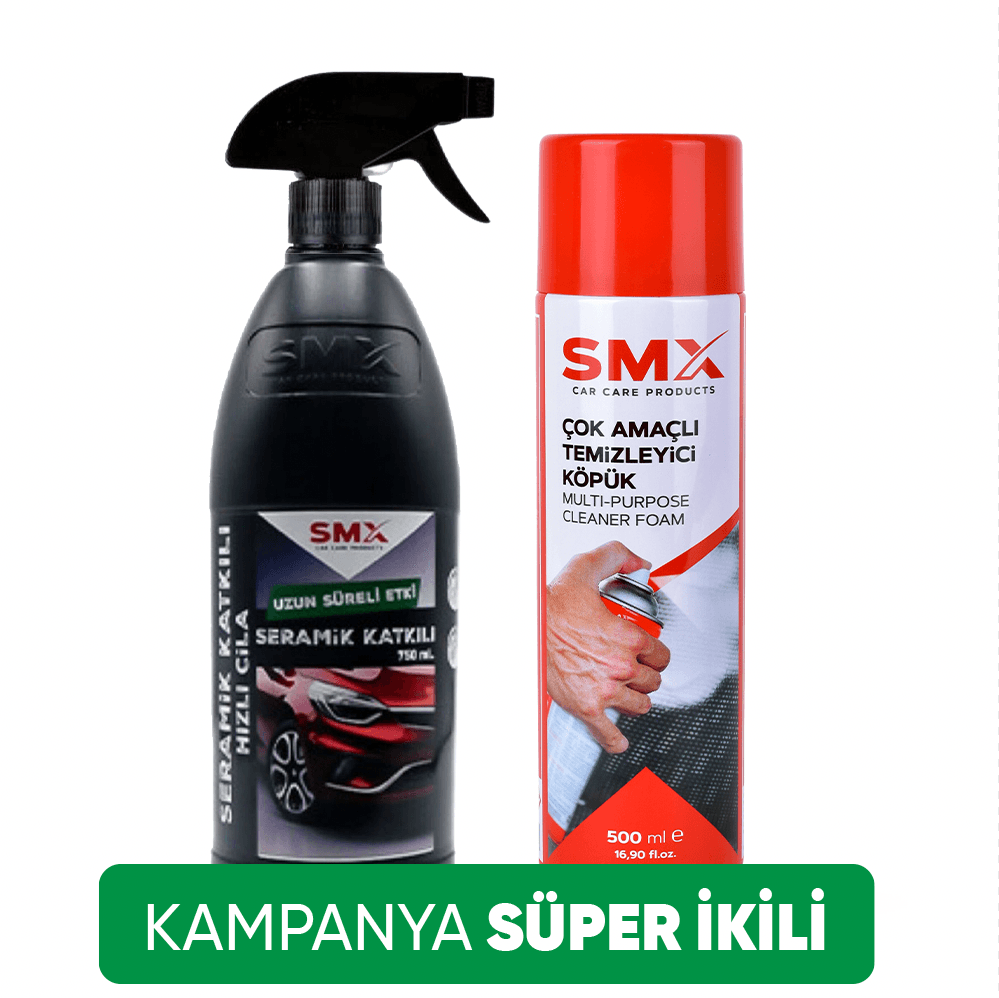 Çok Amaçlı Temizleyici Köpük 500 Ml + Seramik Katkılı Hızlı ve Pratik Cila 750 ml