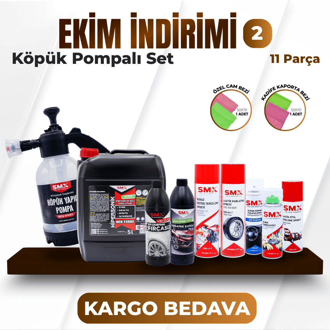 Ekim İndirimi 2 KÖPÜK Yapıcı Basınçlı Pompa Hediye 🍂 (11 Parça 🔥)