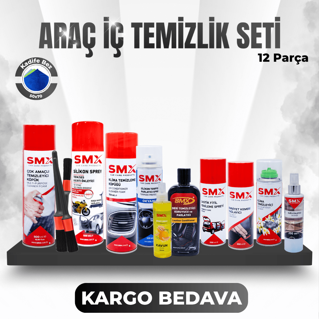 Araç İç Temizlik Seti 🚘(12 Parça🔥)