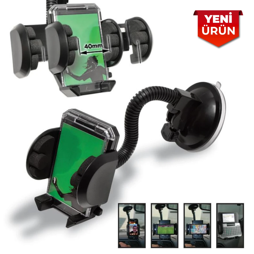 Spiralli Araç içi Telefon / Navigasyon Tutucu – Ayarlanabilir PDA Standı 13315