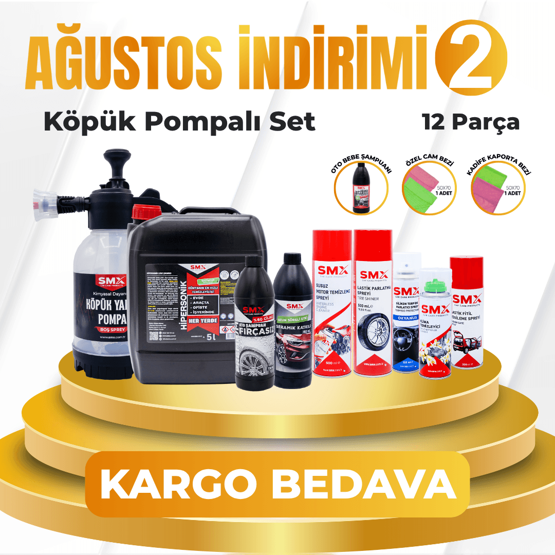 Ağustos İndirimi 2 KÖPÜK Yapıcı Basınçlı Pompa Hediye  (12 Parça)