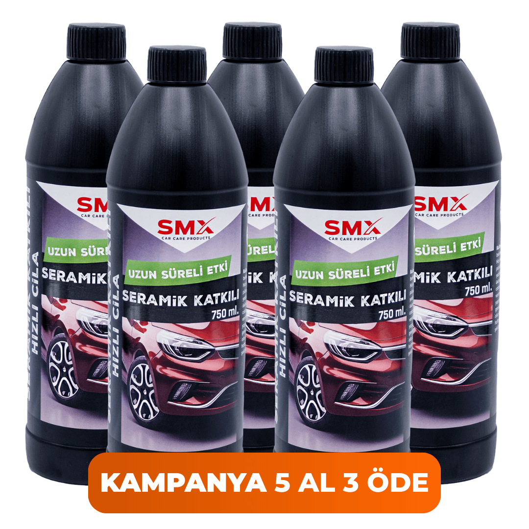 Seramik Katkılı Hızlı ve Pratik Cila 750 ML 5 Adet 🎁 5 Adet Al, 3 Öde!