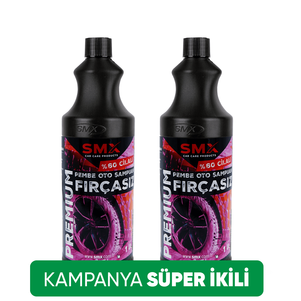 Pembe %60 Cilalı Fırçasız Oto Şampuanı 1Lt. 2 Adet