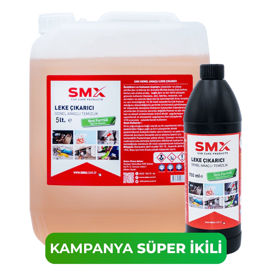 Leke Çıkarıcı /Genel Amaçlı Temizlik Ürünü 5 Lt. + Nano Temizleyici Genel Amaçlı Temizlik Ürünü 750ml