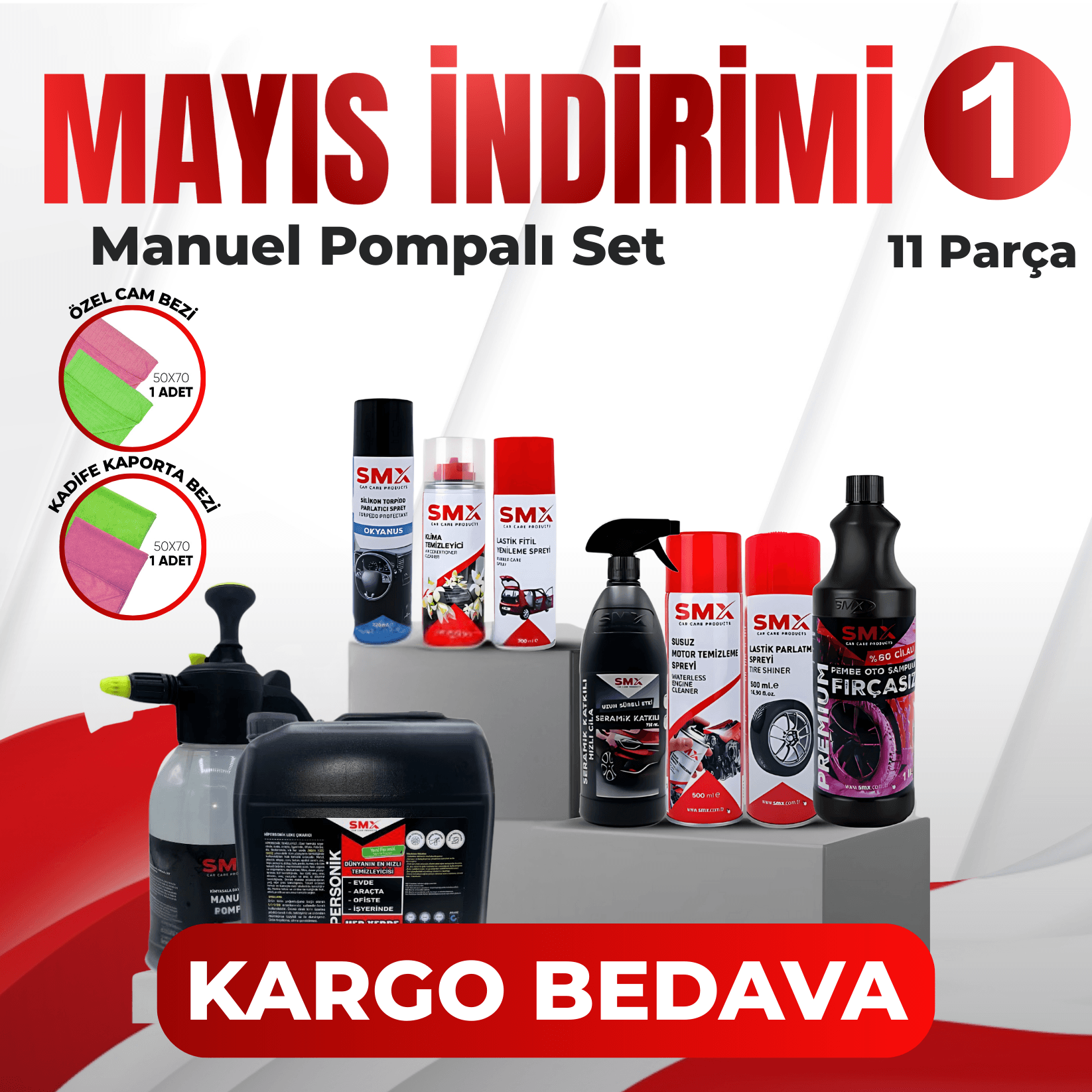 Mayıs İndirimi 6 Basınçlı Pompa Hediye  (11 Parça)