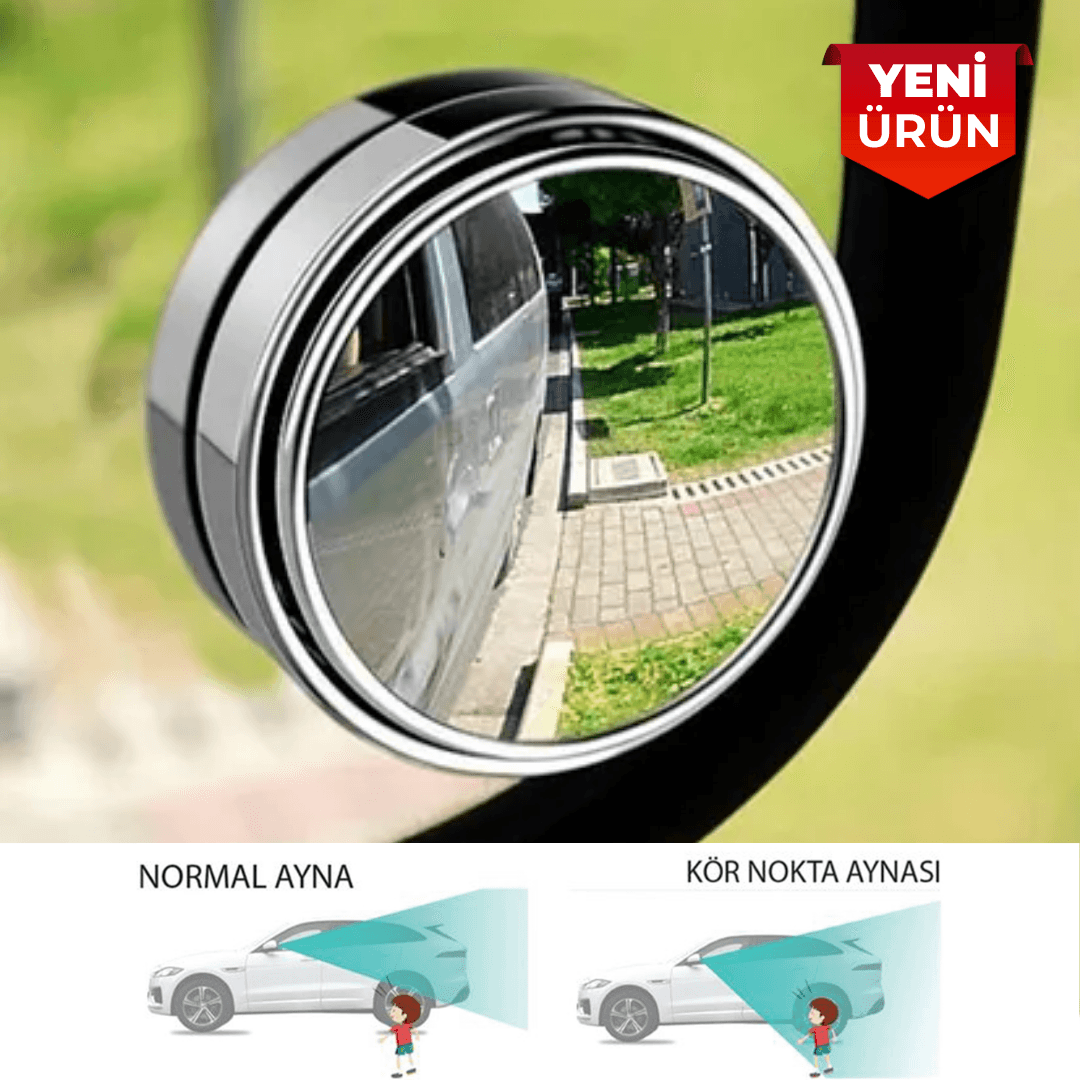 Kör Nokta Aynası 360° Ayarlı – 50 mm Krom (2’li Set) SY-028A