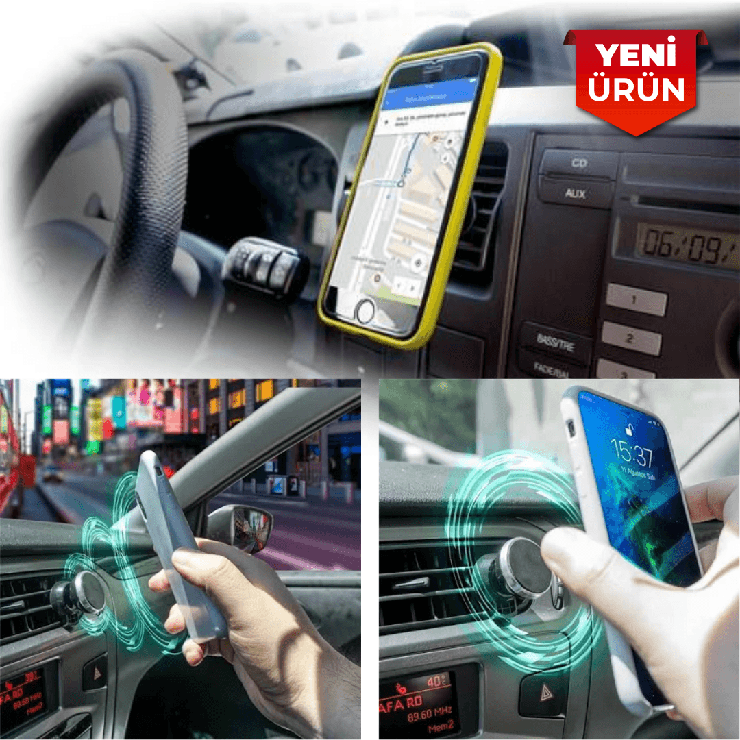 Araç İçi Havalandırma Uyumlu Mıknatıslı Telefon Tutucu 44411