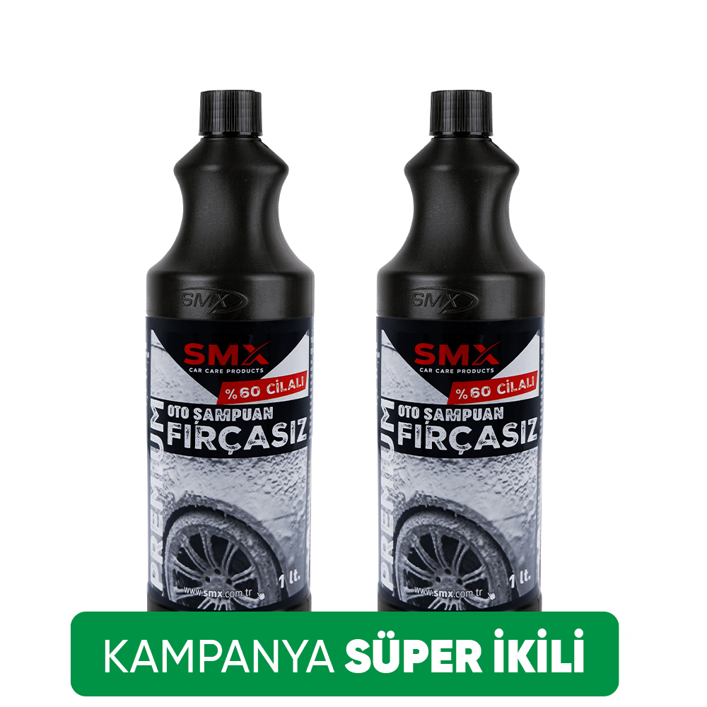Premium %60 Cilalı Fırçasız Oto Şampuanı 1 Lt   2 Adet
