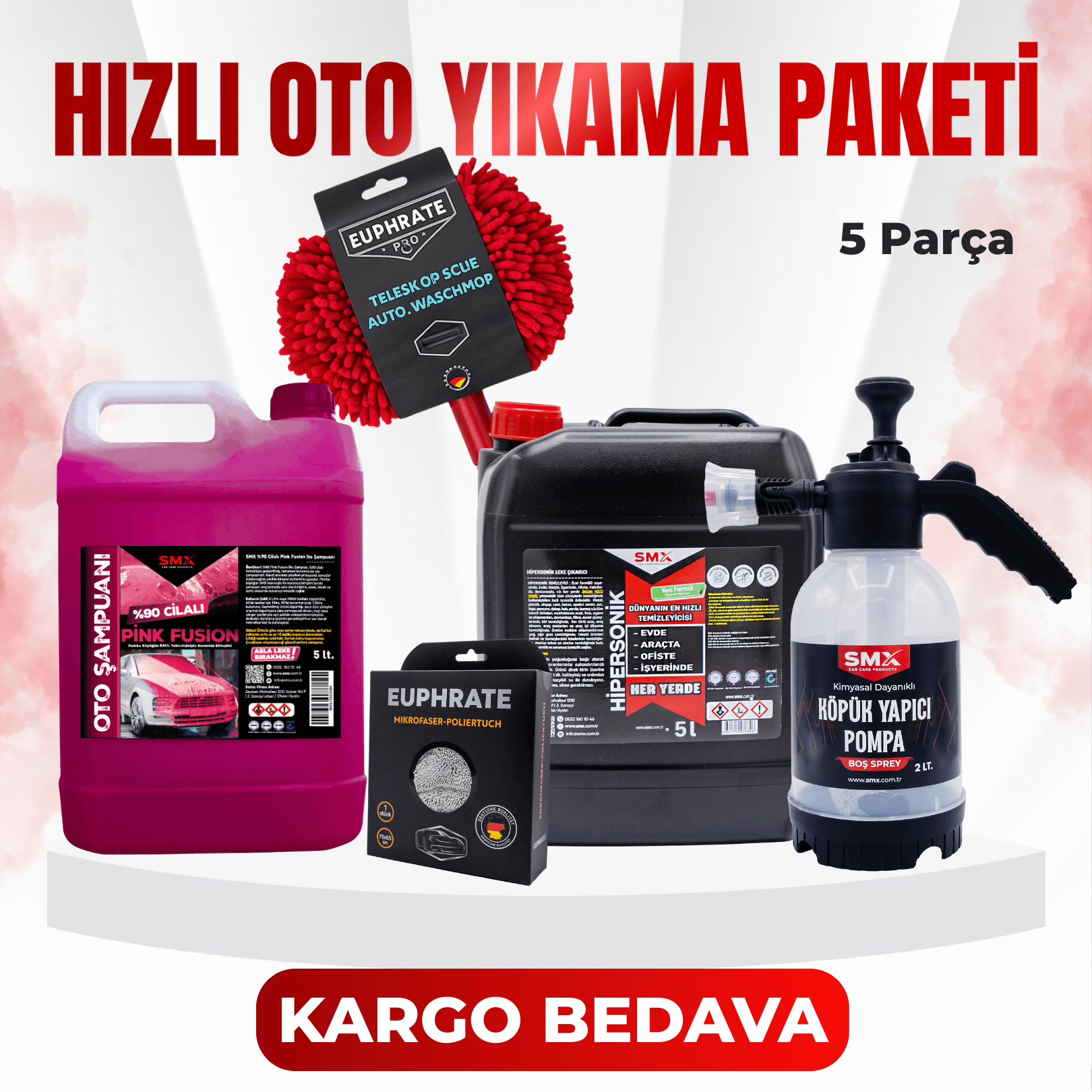 Hızlı Oto Yıkama Paketi 🚘 (5 Parça🔥)
