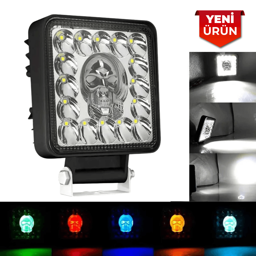 12-24V Kuru Kafa Tasarımlı Çakarlı Çalışma Lambası 9904