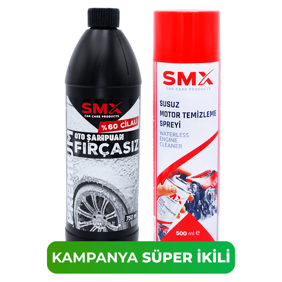 Susuz Motor Temizleme Spreyi 500 Ml+  Premium%60 Cilalı Oto Şampuanı 750 Ml.