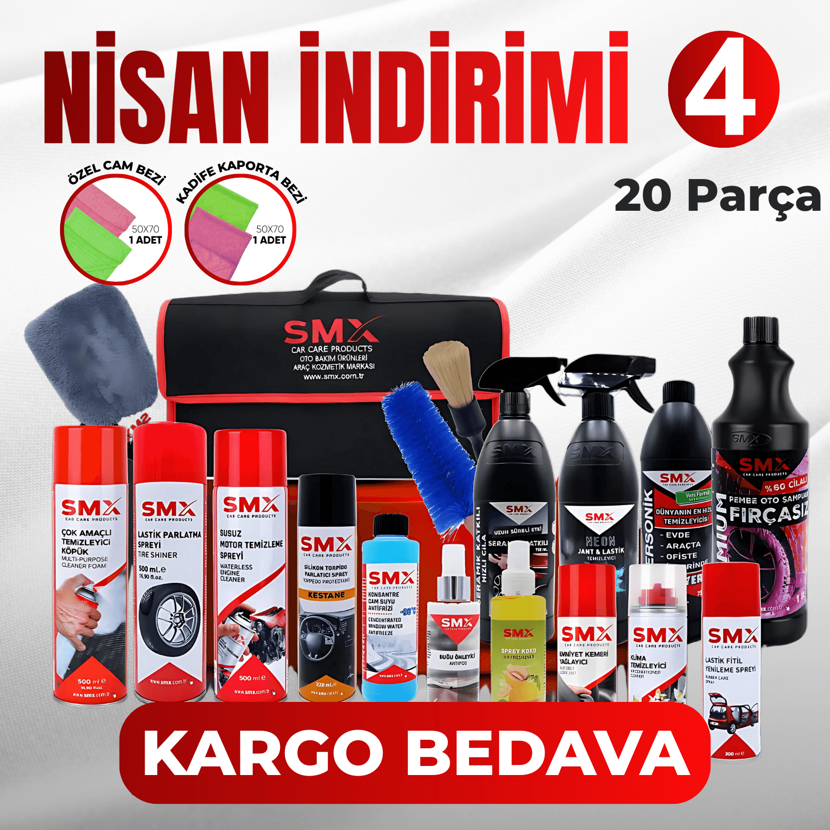 Nisan İndirimi 4 Bagaj Çantası Hediye (20 Parça)