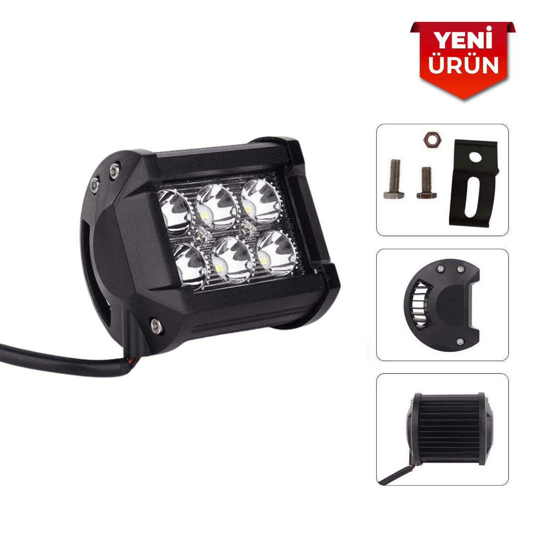 10-30V 18W 6 Ledli Çalışma Lambası 9907