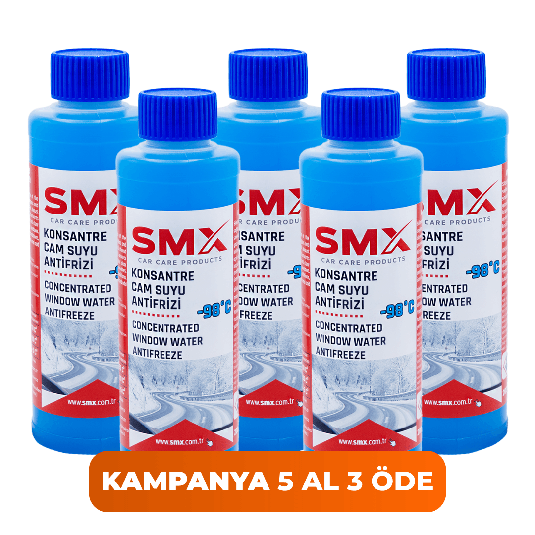 KONSANTRE CAM SUYU ANTİFRİZİ 200 ML 5 ADET  (-98 DERECEYE KADAR)