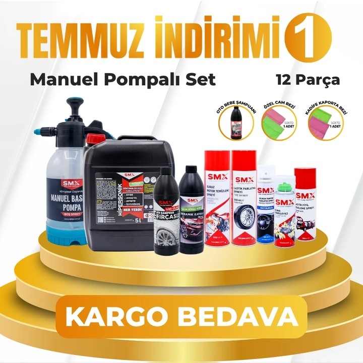 Temmuz İndirimi 1 Basınçlı Pompa Hediye  (11 Parça)