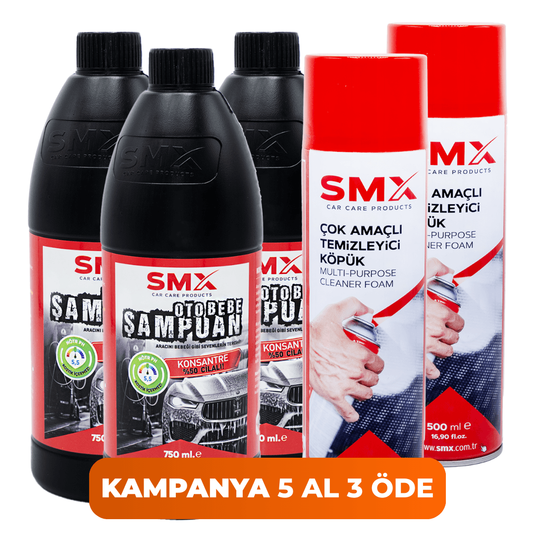 Oto Bebe Şampuanı 750 ml 3 Adet + Çok Amaçlı Temizleyici Köpük 500 Ml  2 Adet 🎁 5 Adet Al, 3 Öde!