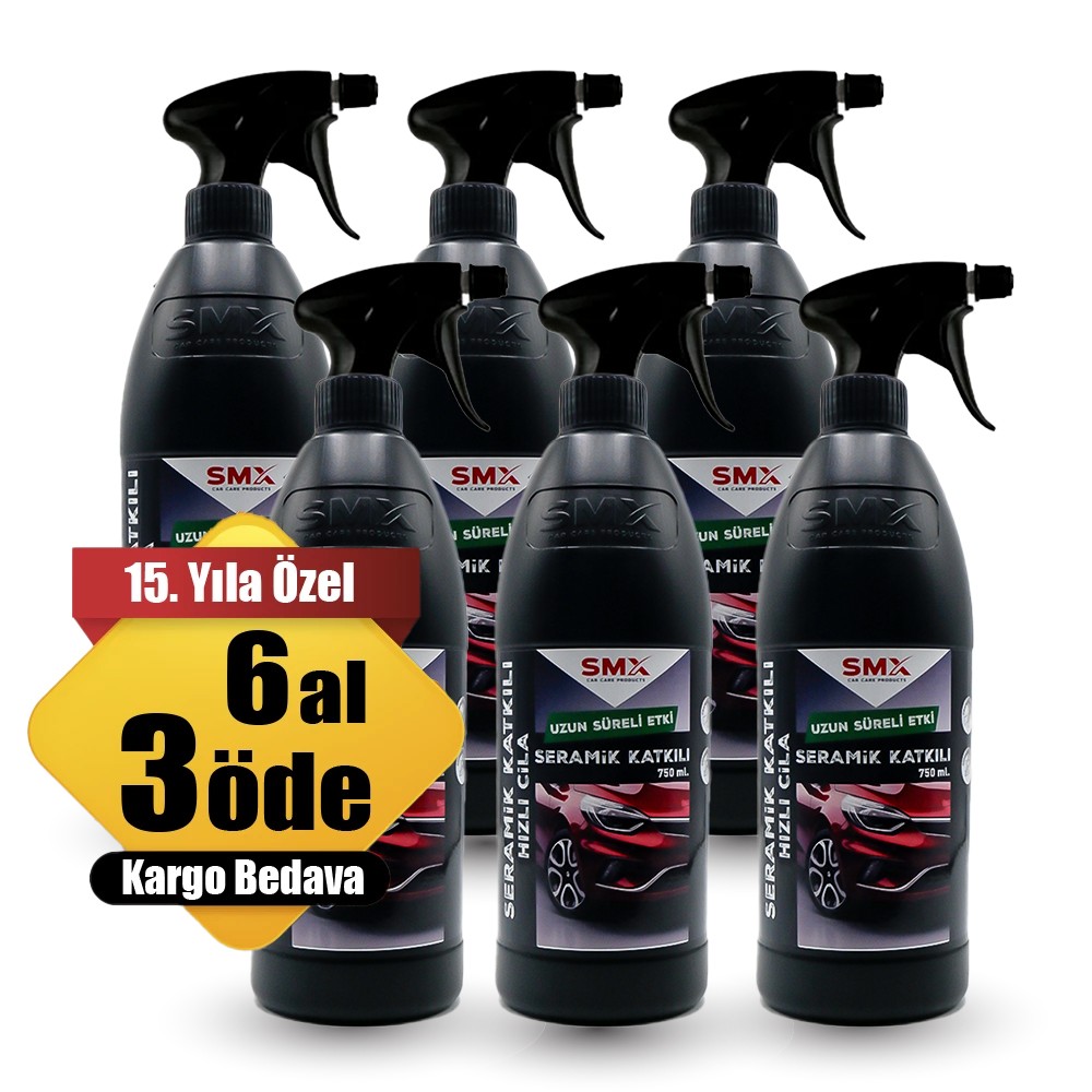 Seramik Katkılı Hızlı ve Pratik Cila 750 ML 6 Adet 🎁 6 Adet Al, 3 Öde!