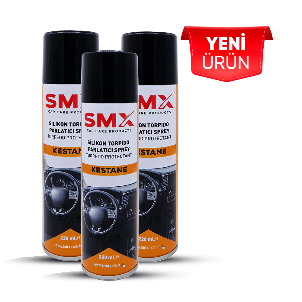 Silikon Torpido Parlatıcı Sprey 220 mL. (Kestane) 3 Adet